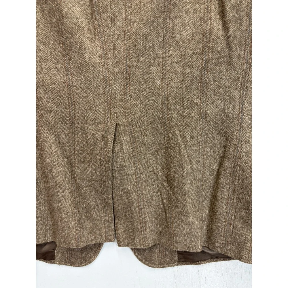 Mens Hart Schaffner & Marx Herringbone Sport Coat Jacket Size 48S Brown